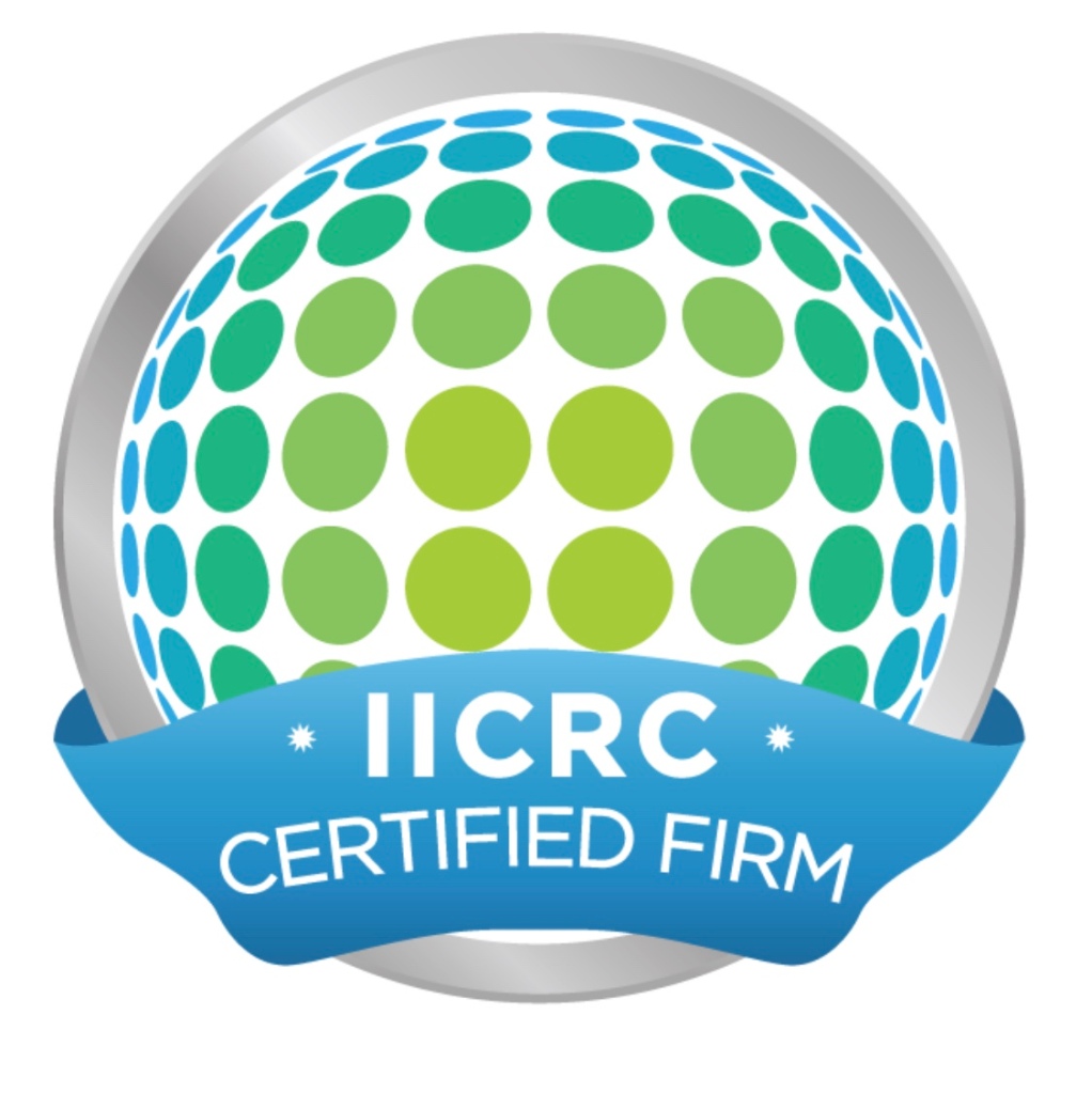 IICRC water damage restoration company badge